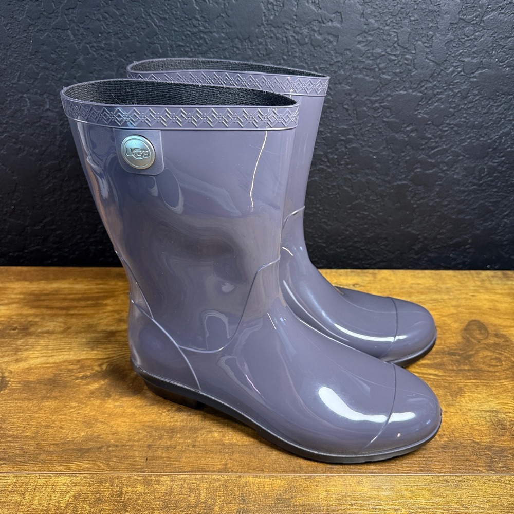 UGG Sienna 1014452 Nightfall Purple Rubber Rain Boots Womens Size 10